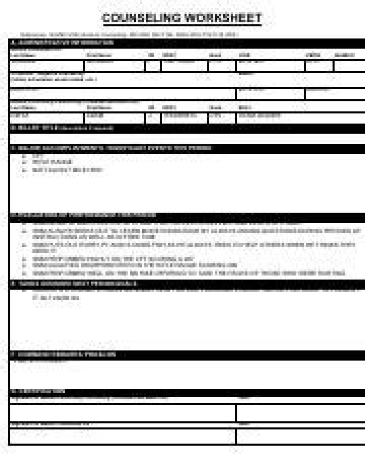 USMC Counseling Worksheet PDF Download – Free Resource