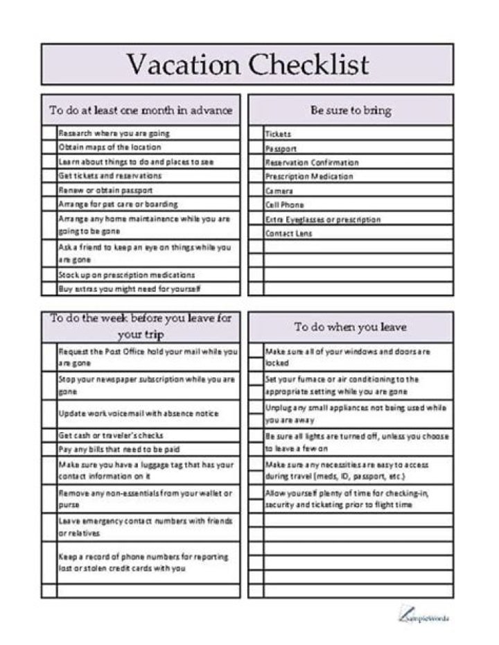Vacation Planning Checklist PDF: Complete Guide for Stress-Free Travel