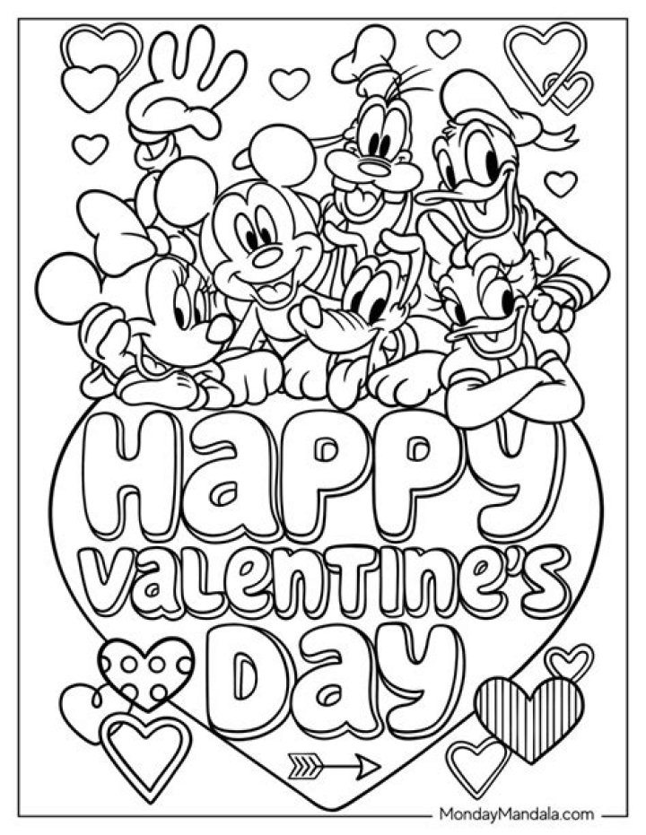 Valentine Color Sheets Free PDF Download