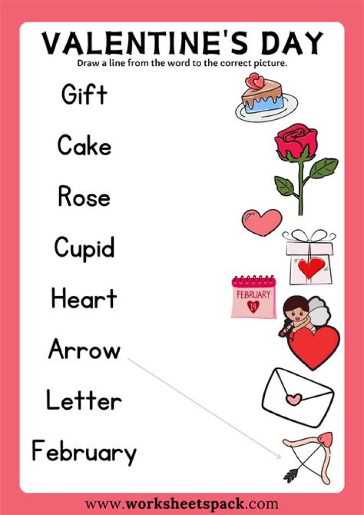 Valentine's Day Worksheets PDF Free – Printable Love-Themed Activities