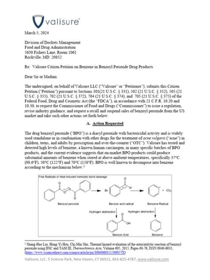 Valisure Benzene Product List PDF: Complete Safe Product Analysis