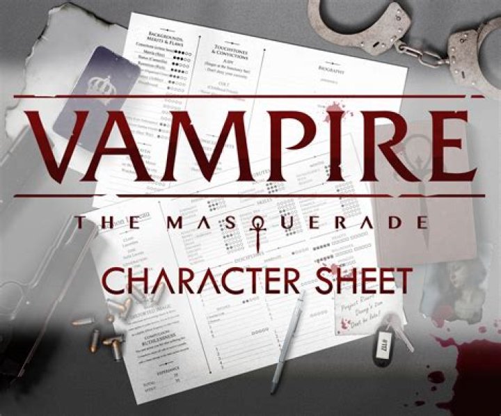 Download Customizable Vampire The Masquerade Character Sheet - Editable PDF