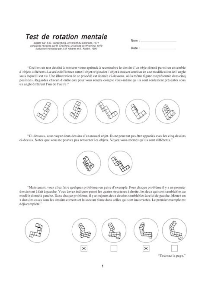 Vandenberg Mental Rotation Test PDF: Free Download & Practice
