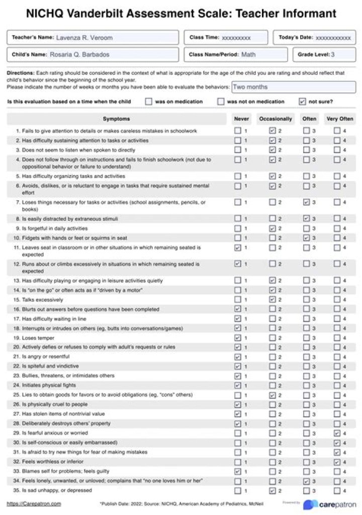 Vanderbilt Test for ADHD: Free PDF Guide & Results Guide