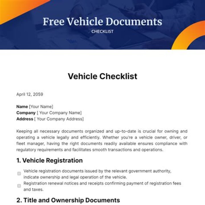 Complete Vehicle Loan Documents List PDF – Download Now