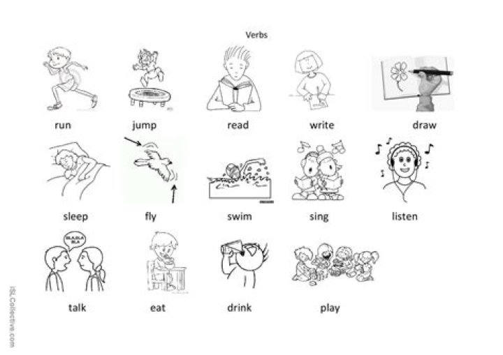 Verbs Coloring Worksheets PDF – Fun Printable Activities for Kids