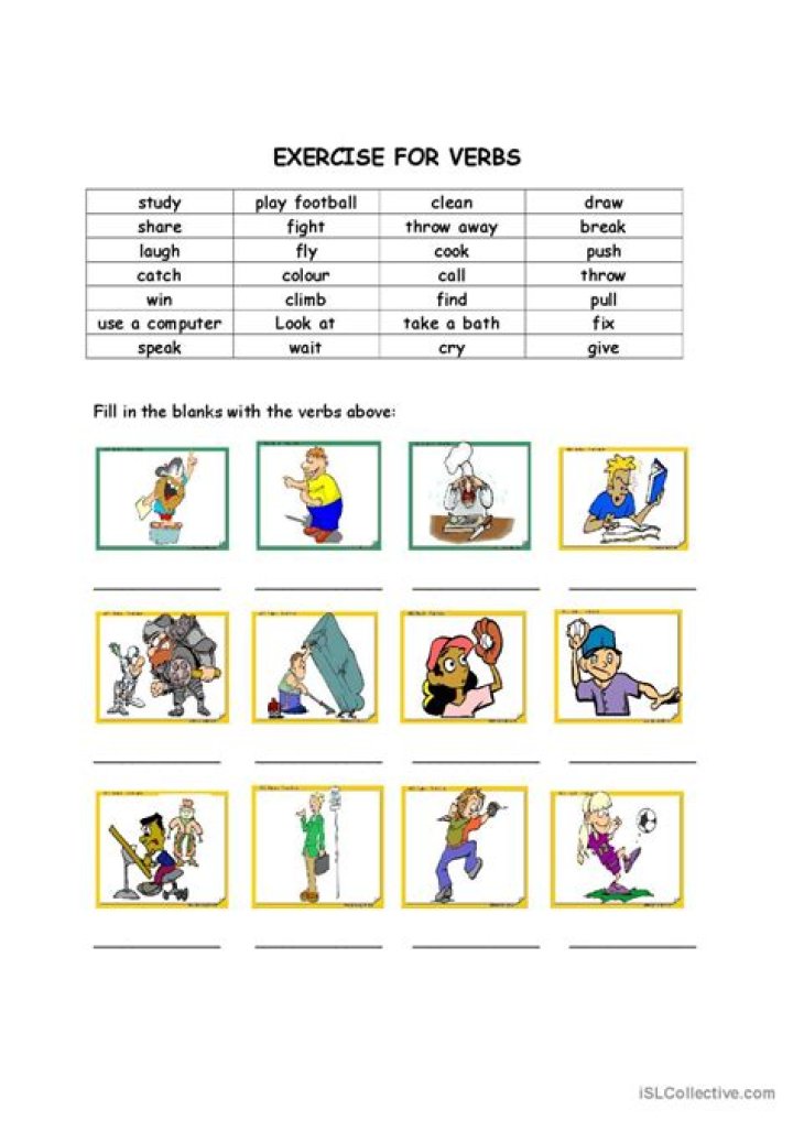Free Verb PDF Worksheets for Easy Practice & Learning