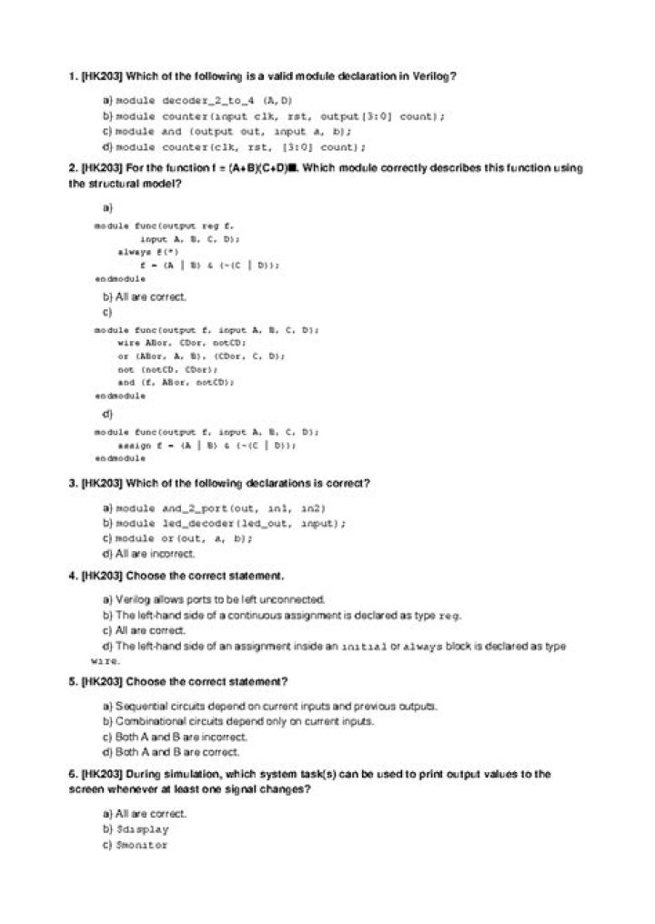 Verilog Questions and Answers PDF: Master Digital Design with Expert Solutions