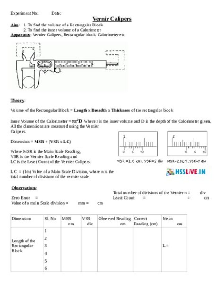 Vernier Caliper Practical PDF with Answers: Step-by-Step Guide