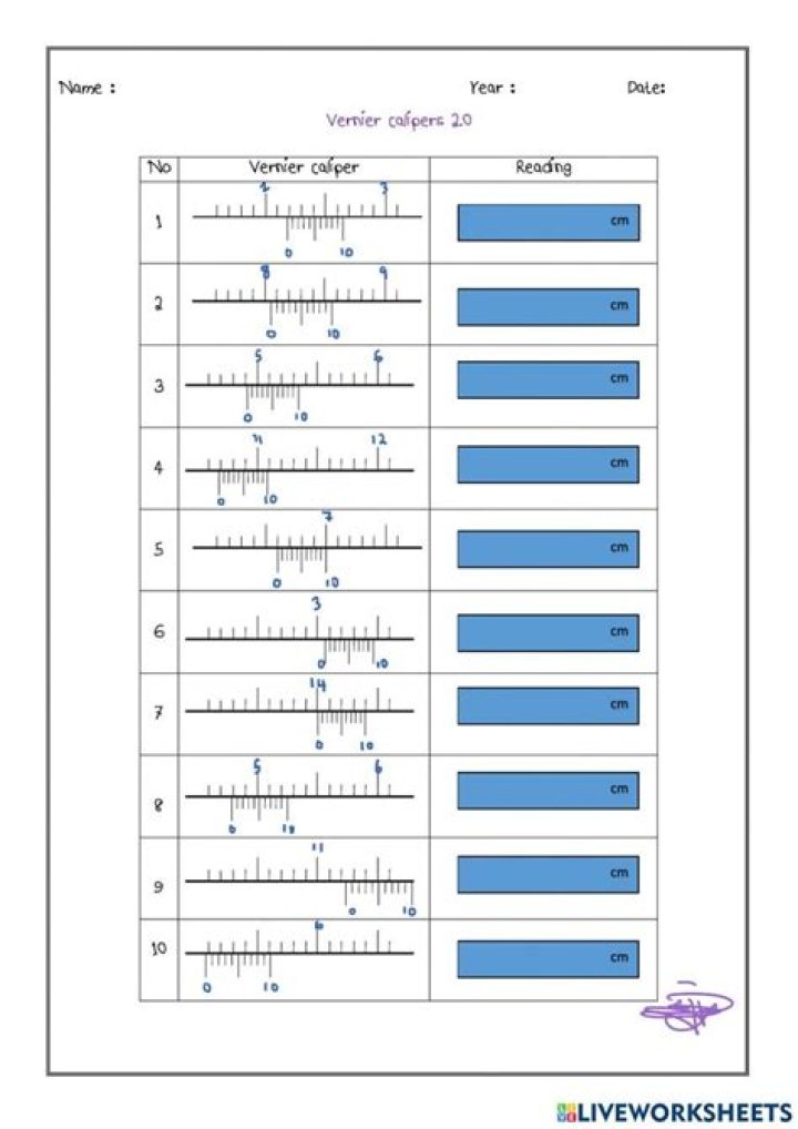 Vernier Caliper Worksheet PDF: Practice Measuring & Accuracy