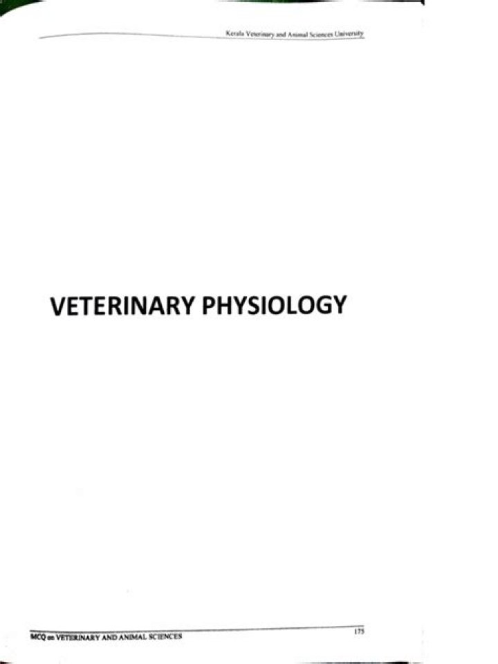 Veterinary Physiology Question Bank PDF – Master Exam Prep