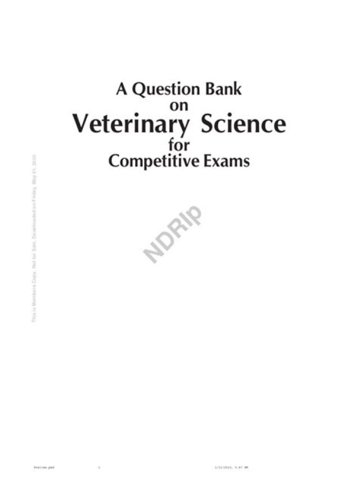 Veterinary Question Bank PDF: Essential Clinical Questions for Practitioners
