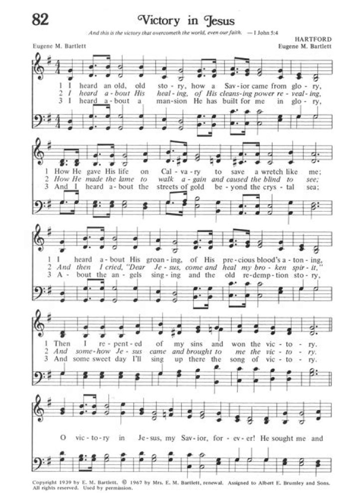 Victory in Jesus Piano Sheet Music PDF – Play with Faith