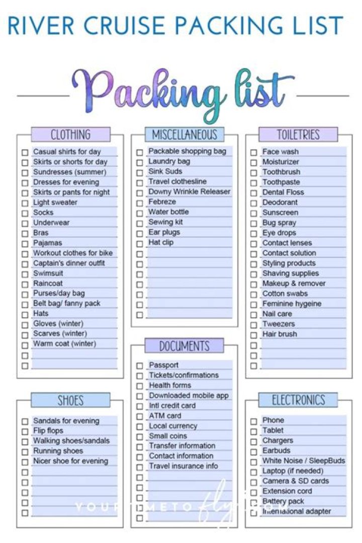 Viking River Cruise Packing List PDF: Pack Smart & Travel Easy