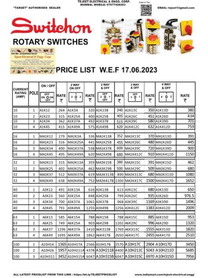 Vinay Switches 2019 Price List PDF: Affordable Switching Options Revealed