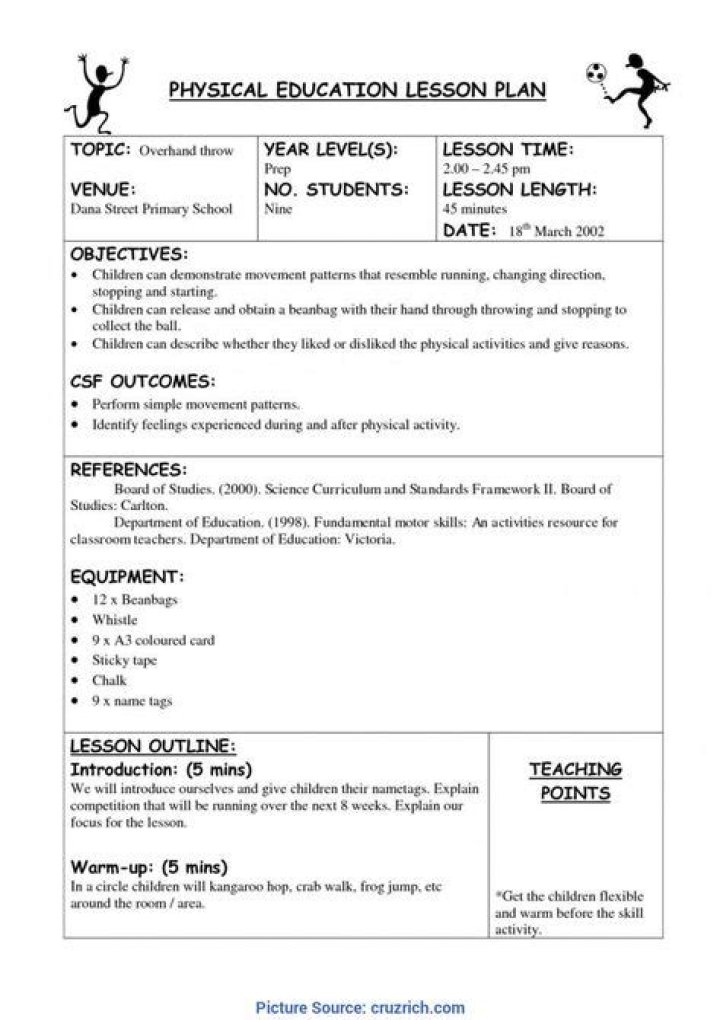 Free Virtual Physical Education Lesson Plans PDF for Home & School