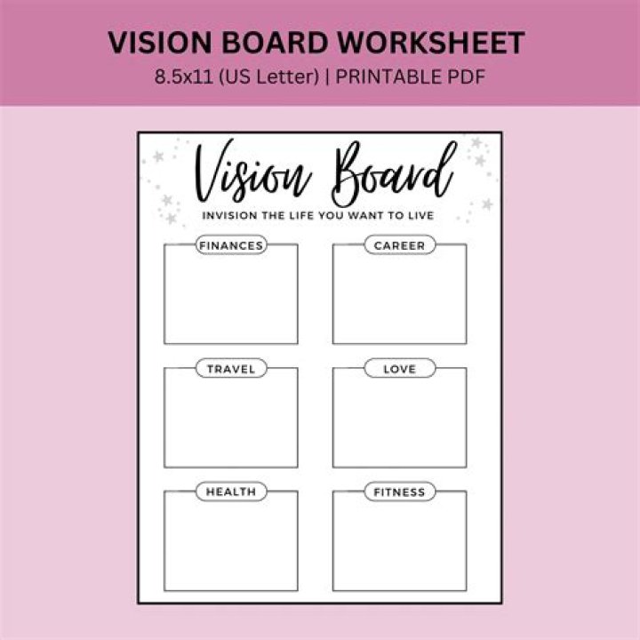 Free Vision Board Planning Worksheet PDF to Boost Your Goals