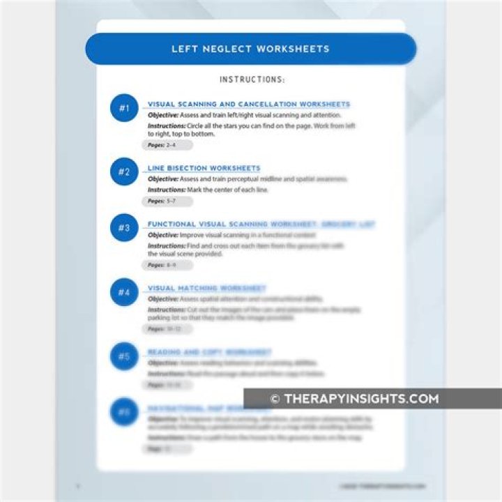 Visual Scanning Worksheets for Left Neglect PDF – Free Download