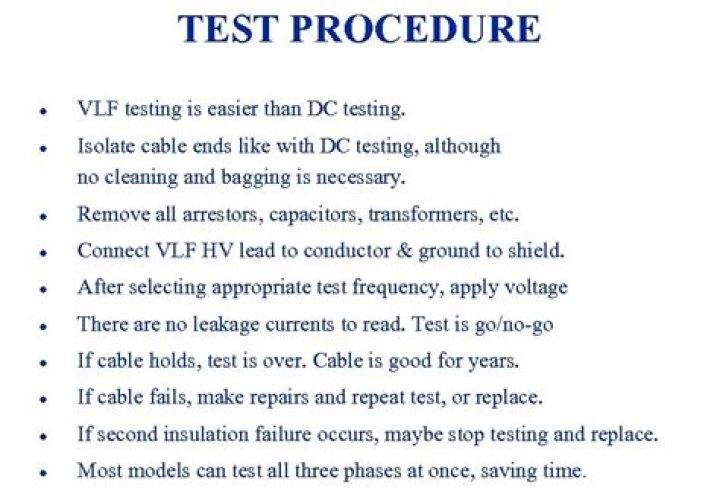 VLF Cable Testing Procedure PDF – Complete Guide & Testing Standards