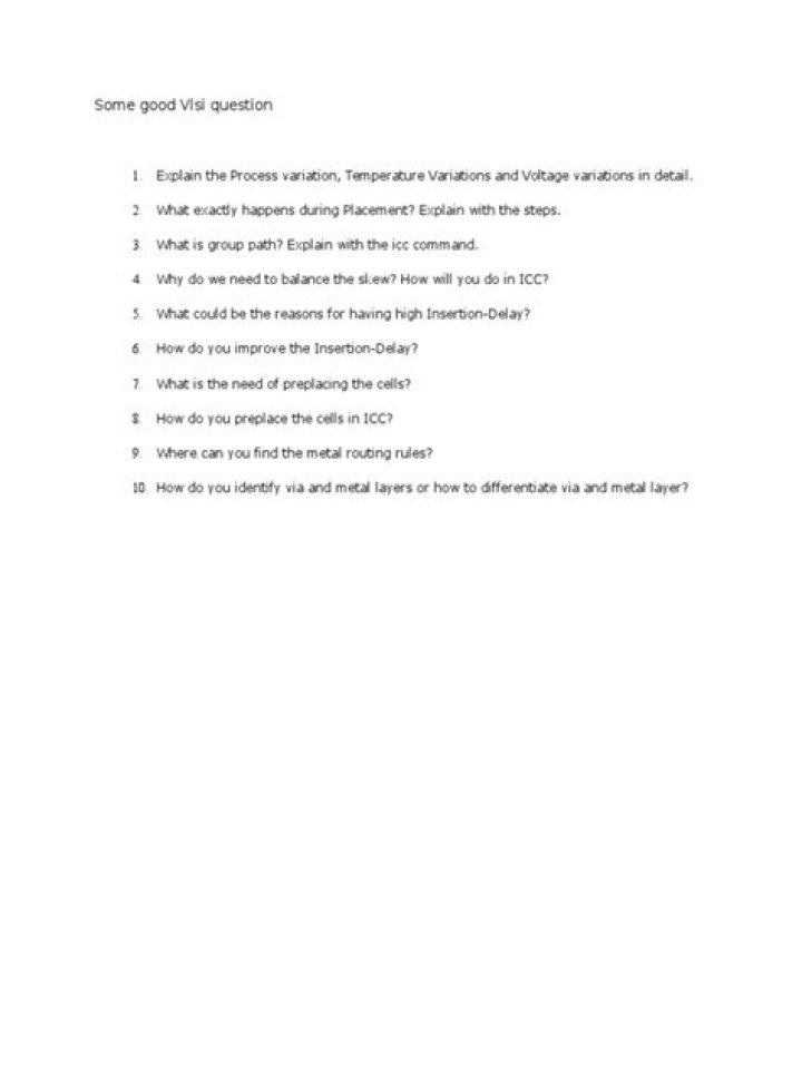 Top VLSI Design Questions and Answers PDF for Exam & Career Prep