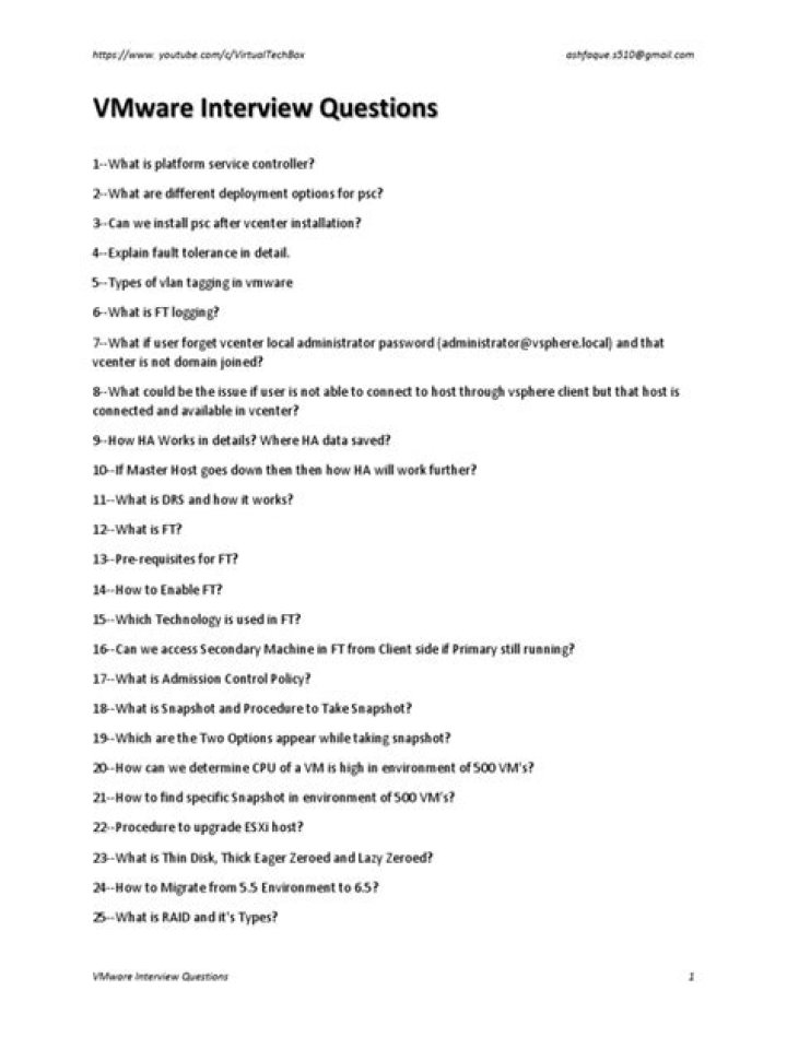Top VMware Interview Questions PDF for 2024 Success