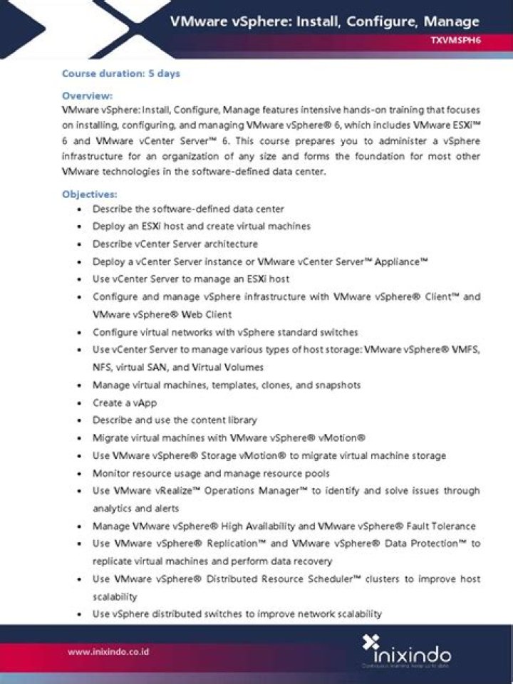 VMware Vsphere Install, Configure, and Manage PDF Workflows