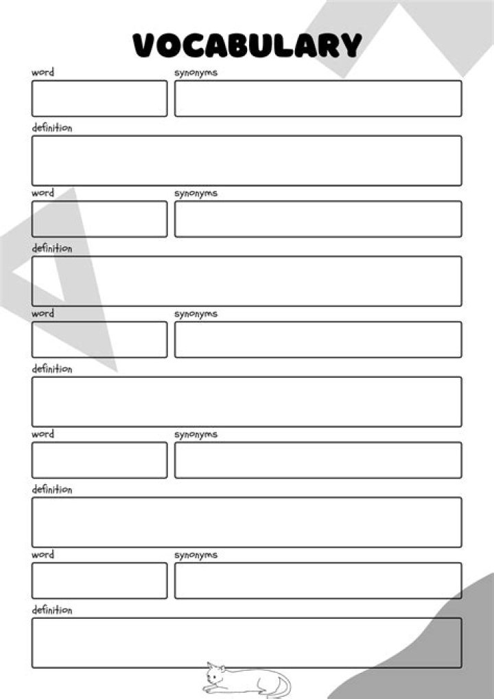 Free Vocabulary Fill in the Blank Worksheets PDF for Kids & Learners