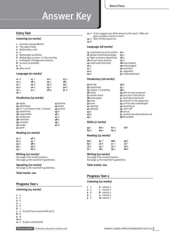 Vocabulary for Achievement Second Course Answer Key PDF – Instant Download