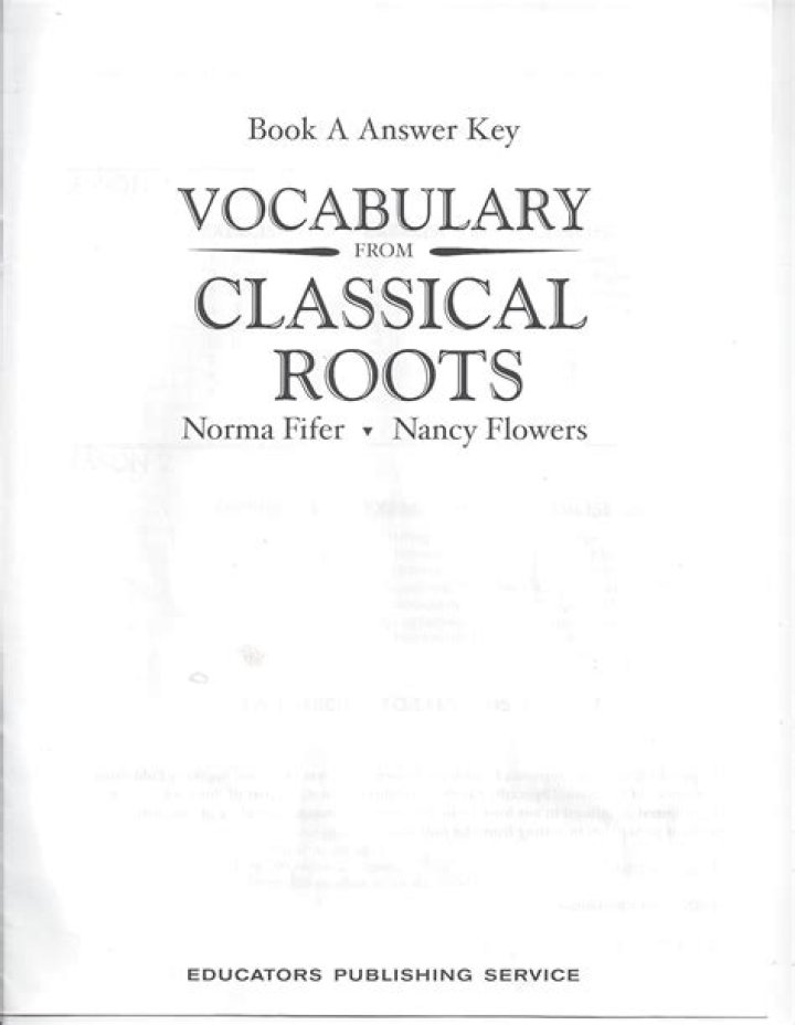 Master Classical Roots Vocabulary: Answer Key PDF for Students