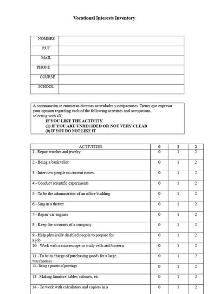 Download Free Vocational Test PDF for Career Success