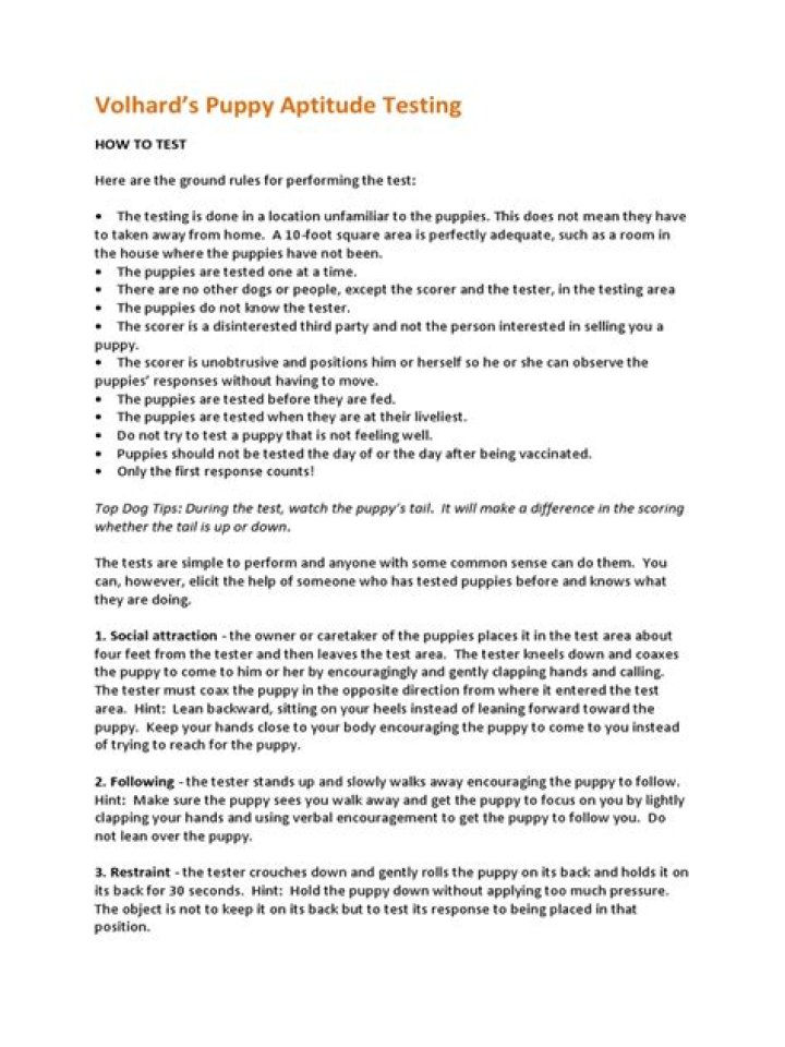 Volhard Puppy Aptitude Test PDF – Ready Your Pup for Success