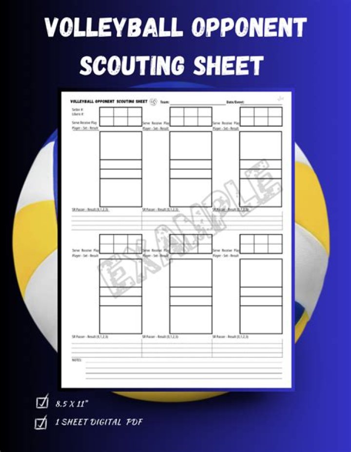 Essential Volleyball Scouting Sheet PDF for Coaches & Scouts