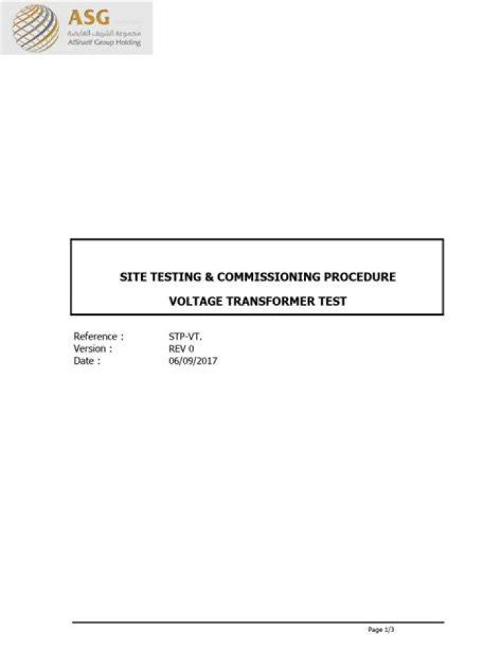 Voltage Transformer Testing Procedure PDF: Safe & Accurate Testing Guide