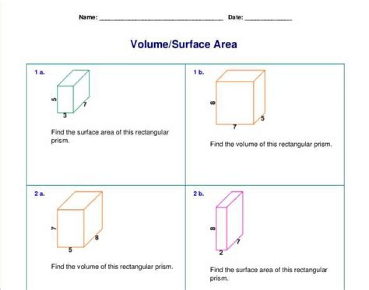 Volume and Surface Area Coloring Activity Answers PDF with Step-by-Step Solutions