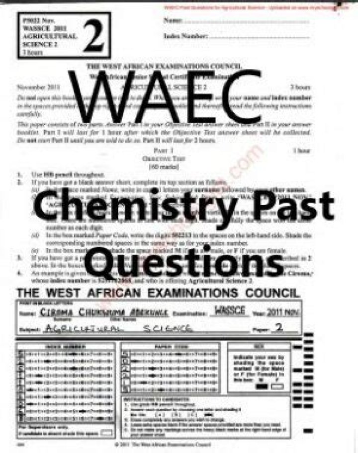 Waec Chemistry Past Questions PDF – Download for Free