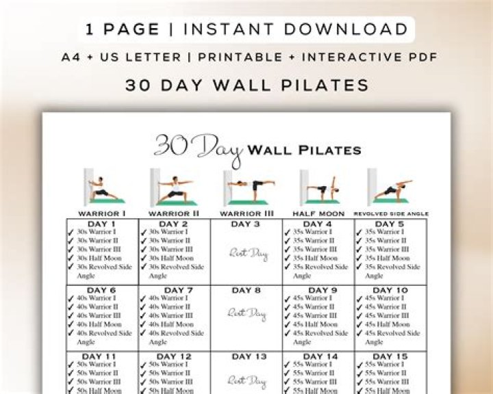 Wall Pilates Workout Plan PDF: Perfect Home Fitness Routine