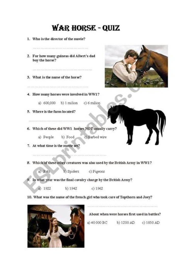 War Horse: Expert Questions and Answers PDF