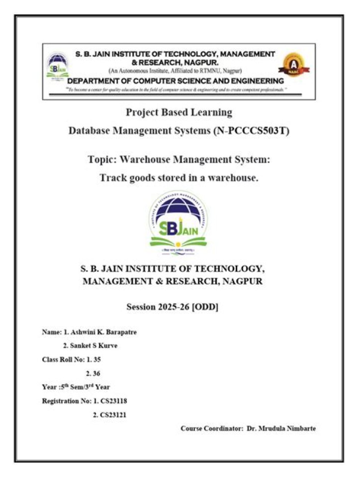 Warehouse Management System Project PDF: Full Implementation Guide