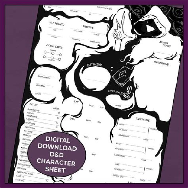 Download Your Free Warlock Character Sheet PDF