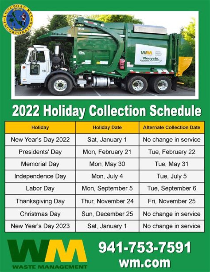 2024 Holiday Waste Management Schedule Near Me: Download PDF Guide