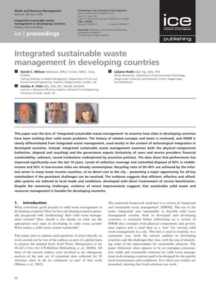 Waste Management in Developing Countries: A Comprehensive PDF Guide