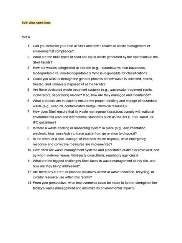 Top Waste Management Interview Questions PDF for 2024
