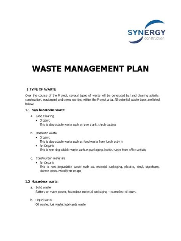 Waste Management Plan PDF – Comprehensive Guide & Template