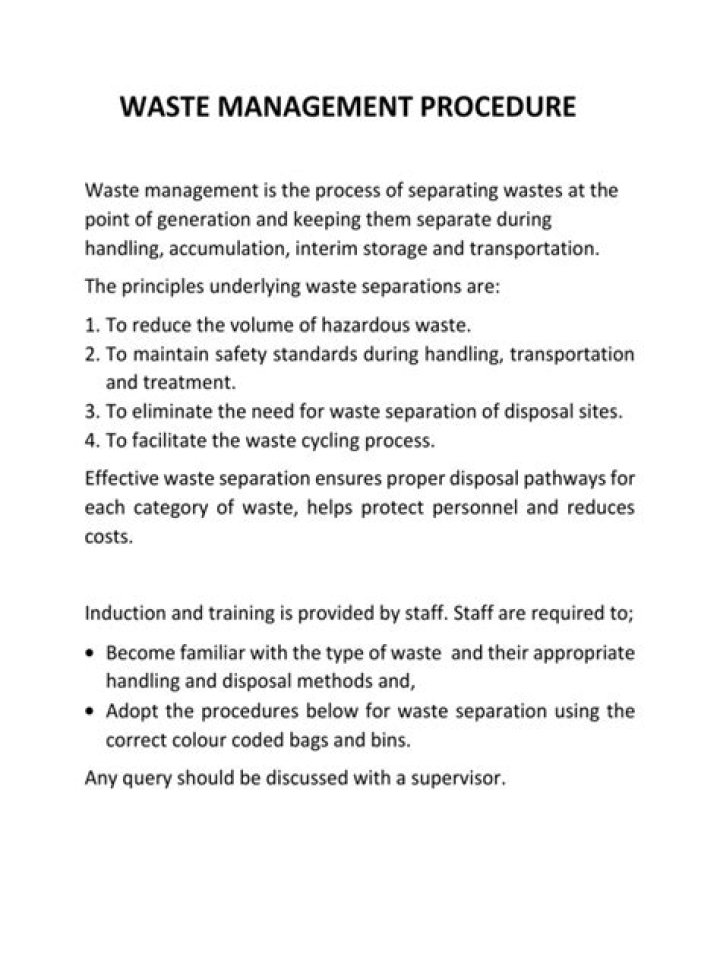 Complete Waste Management Procedure PDF – Efficient & Compliant Disposal