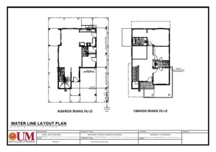 Water Line Layout Plan PDF for Home Renovations