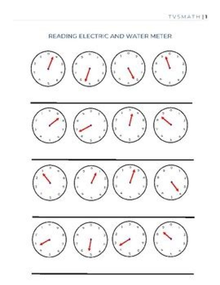Water Meter Reading Worksheet PDF for Accurate Billing