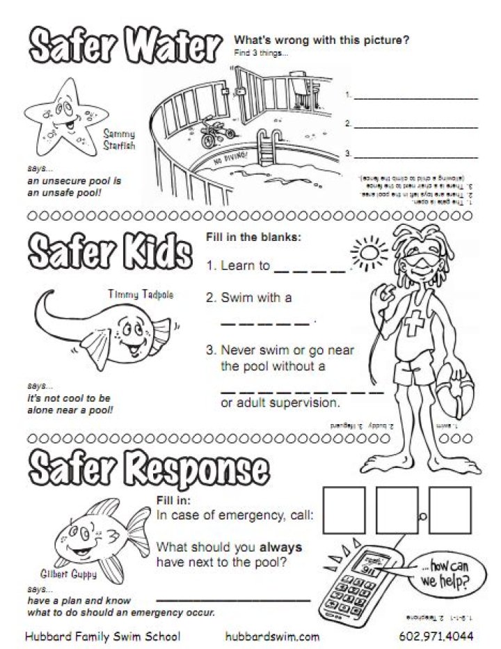 Free Water Safety Worksheets PDF – Essential Safety Lessons for Kids & Adults