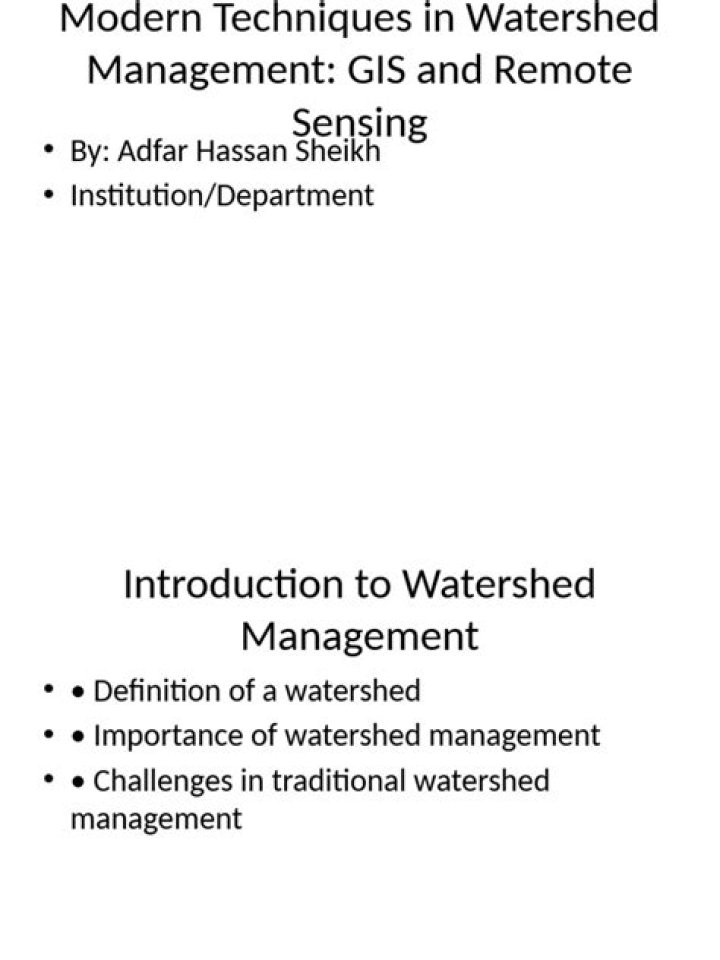 Essential Watershed Management Techniques PDF: Sustainable Water Resource Strategies