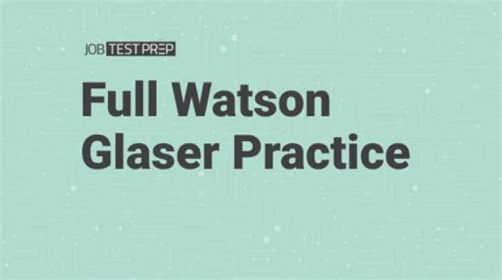 Watson Glaser Practice Test PDF – Boost Critical Thinking Skills