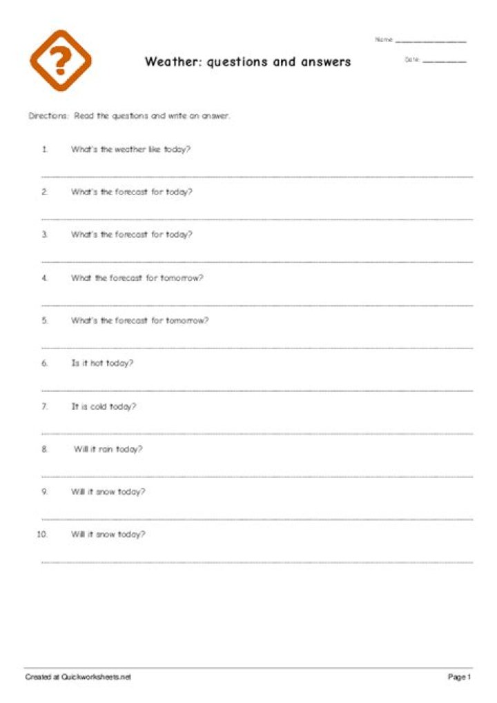 Weather Questions and Answers PDF: Expert Answers to Common Weather Queries